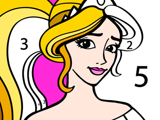 Princess Coloring By Number online game