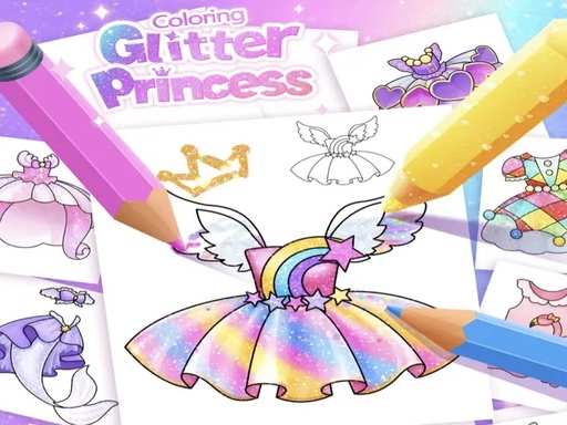 Princess Coloring Glitter For Girl online game