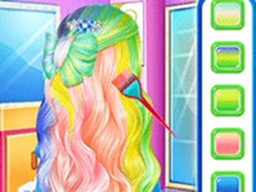 Princess Fashion Rainbow Hairstyle Design online game