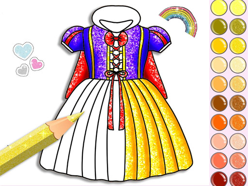 Princess Glitter Coloring online game