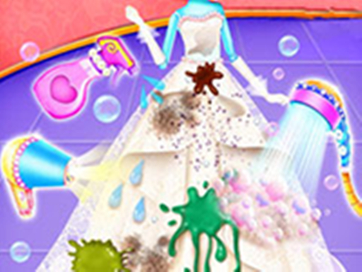 Princess Wedding Cleaning - Washing & Fixing online game