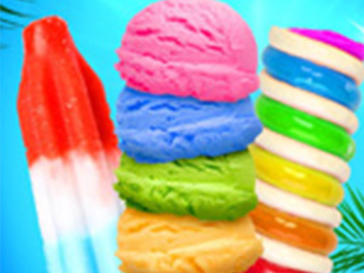 Rainbow Ice Cream And Popsicles - Icy Dessert Make online game