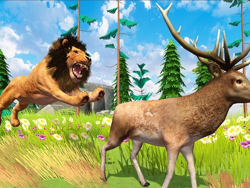 Realistic Lion Hunting Animal 2024 online Action game