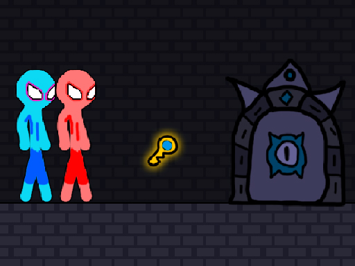 Red and Blue Stickman Rope online game