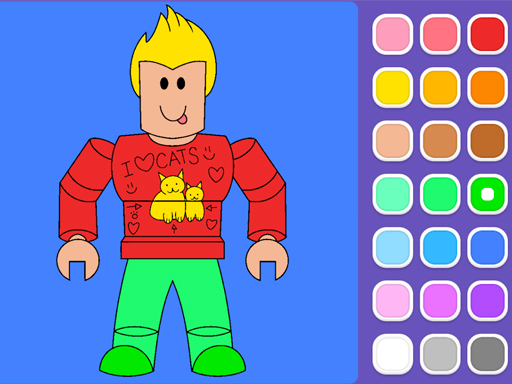 Roblox Coloring Game online game