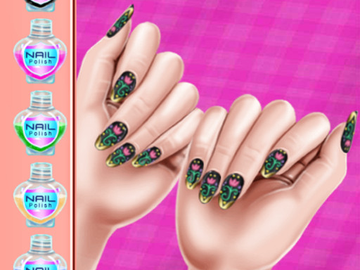 Royal Theme Nail Art DIY online Girls game