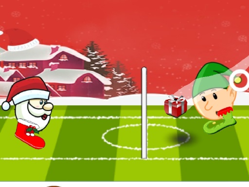 Santa winter head soccer online game