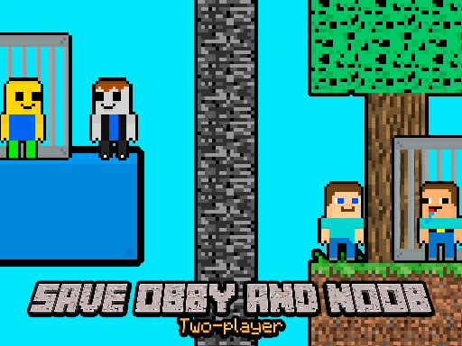 Save Obby and Noob Two players online game