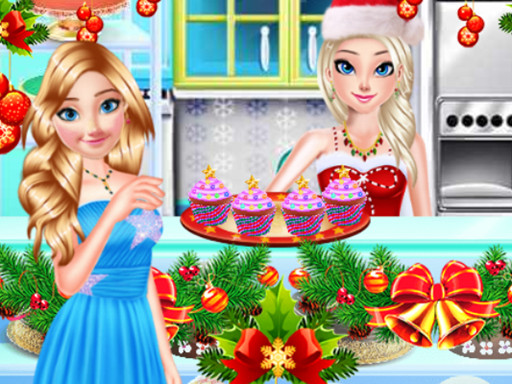 Sister Princess Christmas Cupcake Maker online Girls game