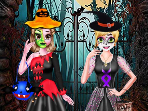 SISTERS HALLOWEEN DRESSES online game