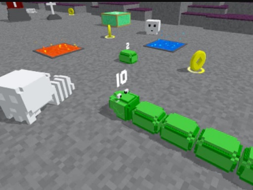 Slither Blocky Snake 3D online Arcade game