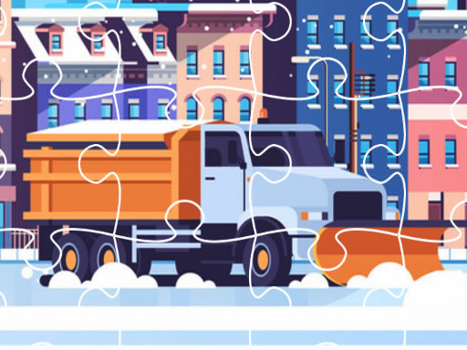 Snow Plow Trucks Jigsaw online game