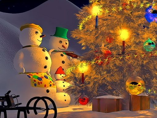 Snowman Family Time online game