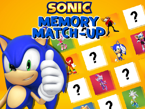 Sonic Memory Match Up online Puzzle game