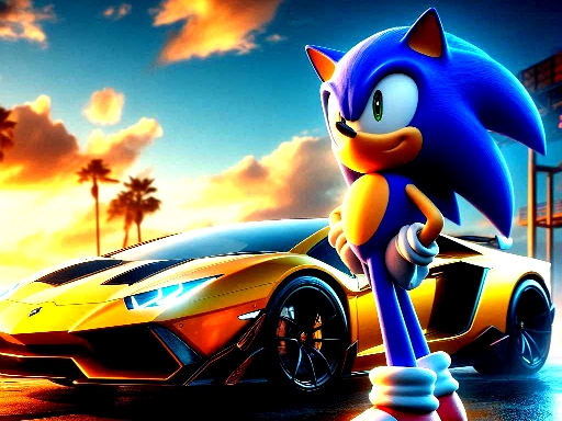 Sonic Run for Lamborghini online game