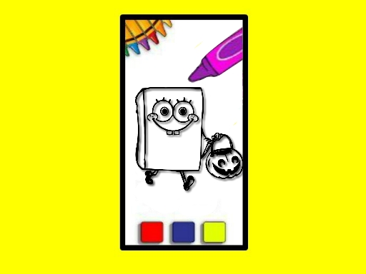 SpobgeBob Halloween Coloring Book online game