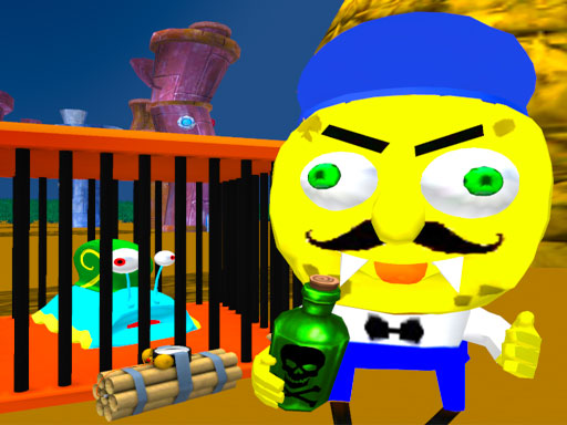 Sponge Neighbor Escape 3D online game
