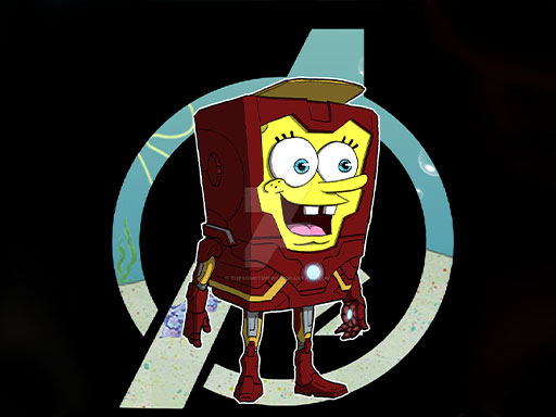 spongebob iron man online game