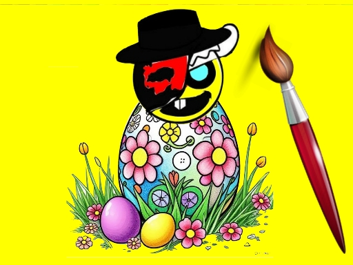 Sprunki Easter Coloring online game