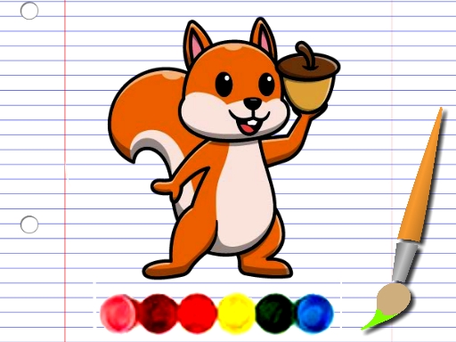 Squirrel Coloring Adventure online Puzzle game