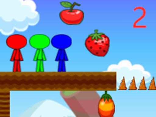 Stickman Bros In Fruit Island 2 online Adventure game