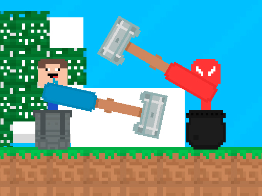 Stickman vs Noob Hammer online game