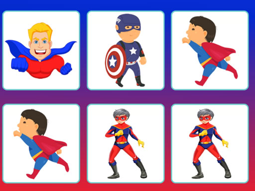Super Heroes Memory online game