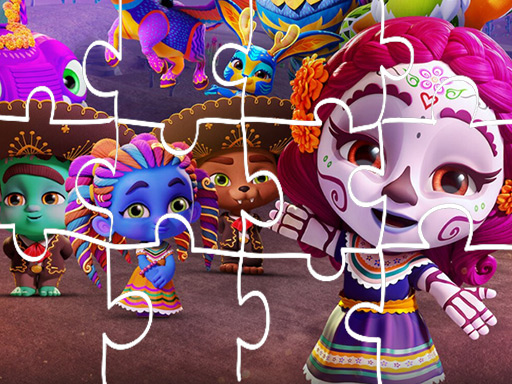Super Monster Halloween Jigsaw Game online game