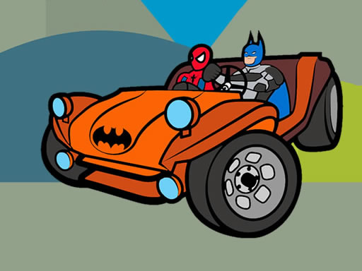 Superhero Cars Coloring Book online game