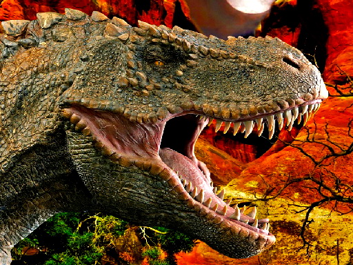 T-Rex Dinosaur Jigsaw online Puzzle game