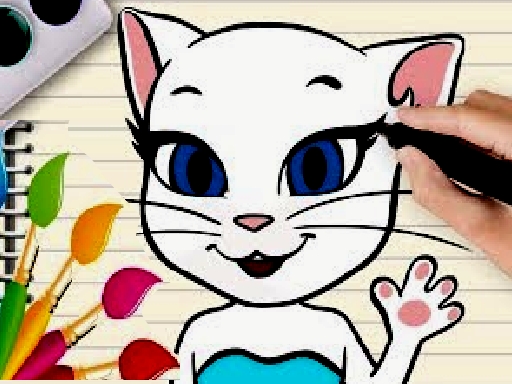 Talking Angela Coloring Book online Girls game