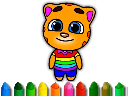 Talking Tom Coloring Book online Girls game