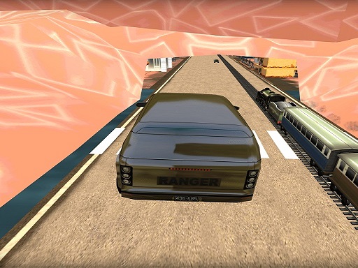 Train vs Super Car Racing Game online game