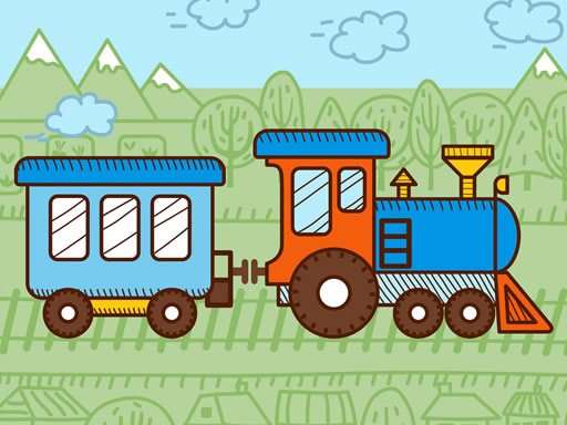 Trains For Kids Coloring online game