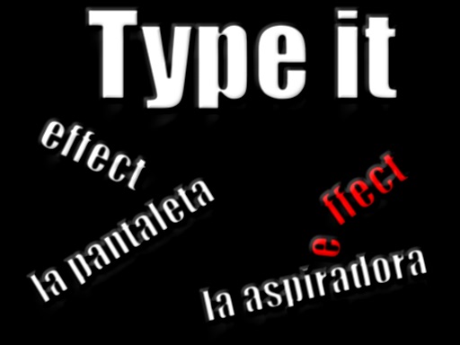 Type it online Arcade game