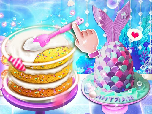 Unicorn Chef Mermaid Cake online Girls game
