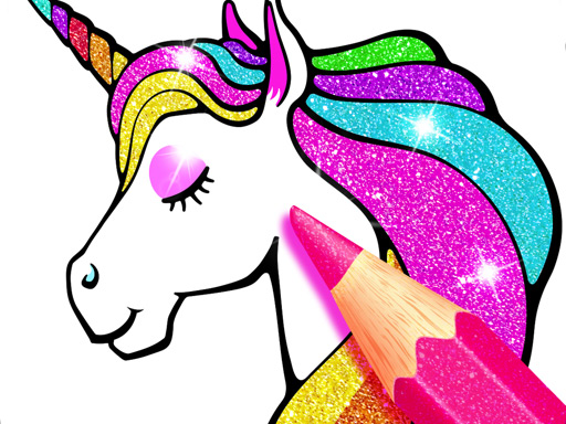 Unicorn Coloring Book Glitter online game