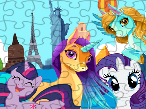 Unicorns Travel The World Puzzle online game