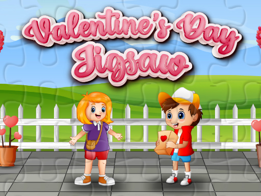 Valentine Day Jigsaw online Girls game