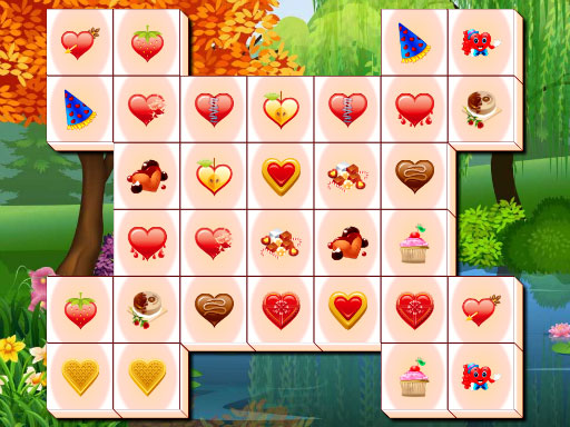 Valentines Day Mahjong online Puzzle game