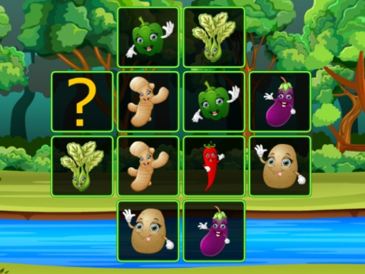 Vegetable Cards Match online Puzzle game