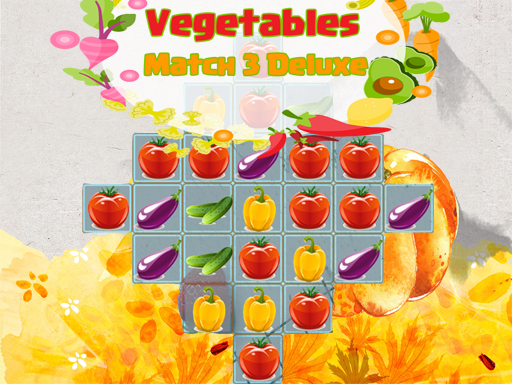 Vegetables Match 3 Deluxe online Puzzle game