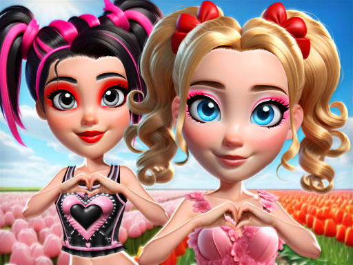 Vibrant Hearts Glamour vs Punk online Girls game