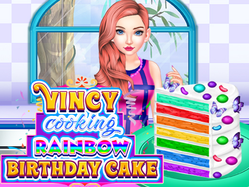 VINCY COOKING RAINBOW BIRTHDAY CAKE online game