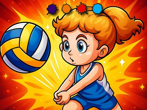 Volleyball Fun Coloring online game