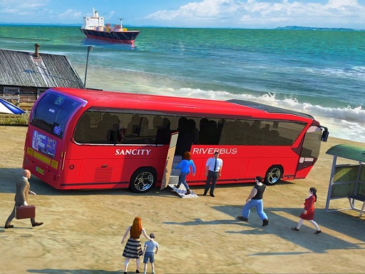 Water Surfer Bus Simulation Game 3D online Racing game