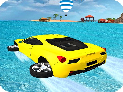 Water Surfing Car Stunts Game 3D online Racing game
