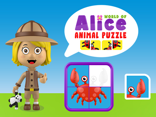 World of Alice Animals Puzzle online Puzzle game