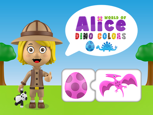 World of Alice Dino Colors online Puzzle game
