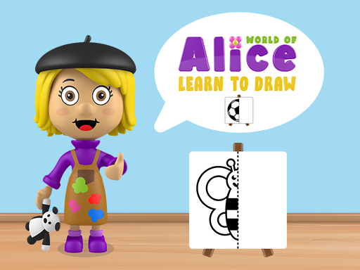 World of Alice Learn to Draw online Clicker game